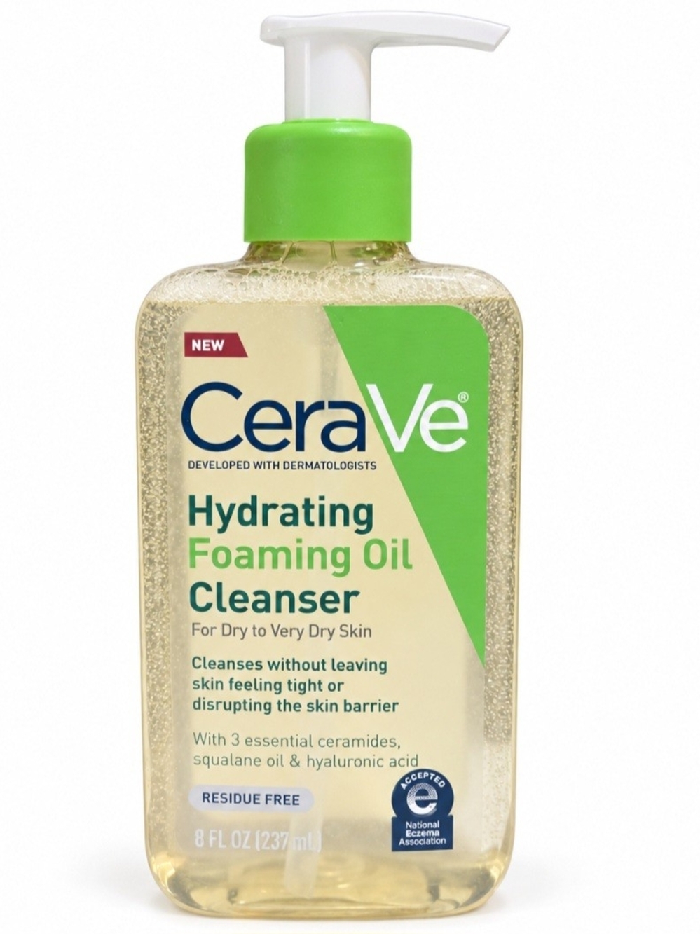 CeraVe Hydrating Foaming Oil Cleanser — Green and Clear